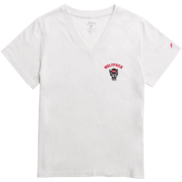 Heather Canvas Ladies Vneck Tee - L